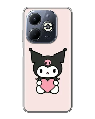 Чехол для Infinix Smart 8 Plus с картинкой «Kuromi и сердце»