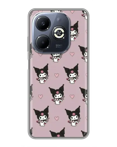 Чехол для Infinix Smart 8 Plus с картинкой «Kuromi — ночной сон»
