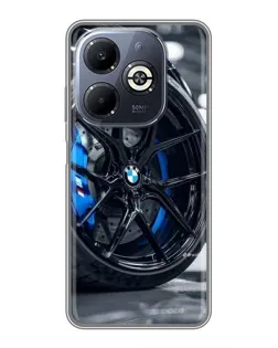 Чехол для Infinix Smart 8 Plus с картинкой «Колесо BMW вблизи»