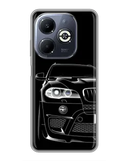 Чехол для Infinix Smart 8 Plus с картинкой «Темный силуэт BMW»