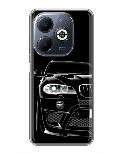 Чехол для Infinix Smart 8 Plus с картинкой «Темный силуэт BMW»