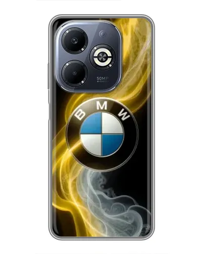 Чехол для Infinix Smart 8 Plus с картинкой «Золотистый дым BMW»