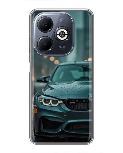 Чехол для Infinix Smart 8 Plus с картинкой «BMW в огнях города»
