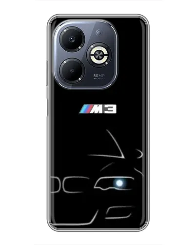 Чехол для Infinix Smart 8 Plus с картинкой «Минималистичный принт BMW M3»