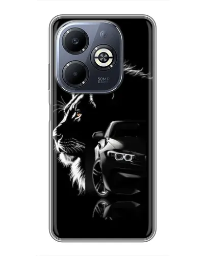 Чехол для Infinix Smart 8 Plus с картинкой «BMW и лев»