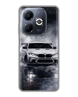 Чехол для Infinix Smart 8 Plus с картинкой «BMW сквозь туман»