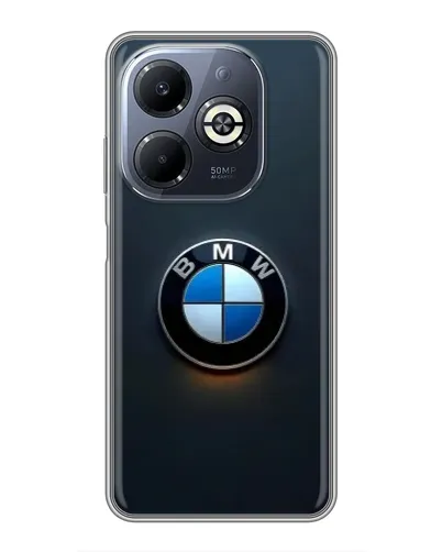 Чехол для Infinix Smart 8 Plus с картинкой «Логотип BMW — минимализм»