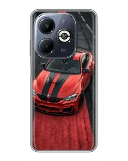 Чехол для Infinix Smart 8 Plus с картинкой «BMW на красной дорожке»