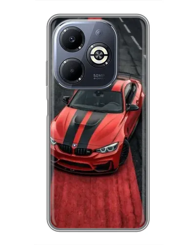 Чехол для Infinix Smart 8 Plus с картинкой «BMW на красной дорожке»