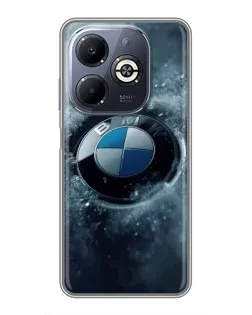 Чехол для Infinix Smart 8 Plus с картинкой «Логотип BMW — лед»