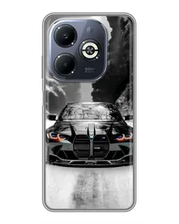Чехол для Infinix Smart 8 Plus с картинкой «BMW — акварельный дрифт»