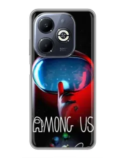 Чехол для Infinix Smart 8 Plus с картинкой «Красный импостер — макро» Чехол для Infinix Smart 8 Plus с картинкой «Красный импостер — макро»