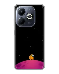Чехол для Infinix Smart 8 Plus с картинкой «Одинокий герой на планете» Чехол для Infinix Smart 8 Plus с картинкой «Одинокий герой на планете»