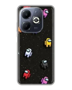 Чехол для Infinix Smart 8 Plus с картинкой «Космический паттерн Among Us» Чехол для Infinix Smart 8 Plus с картинкой «Космический паттерн Among Us»