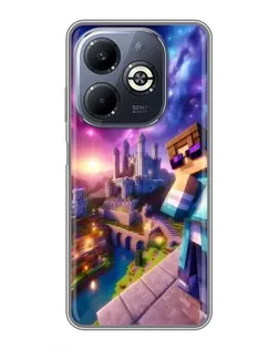 Чехол для Infinix Smart 8 Plus с картинкой «Стив и космос» Чехол для Infinix Smart 8 Plus с картинкой «Стив и космос»