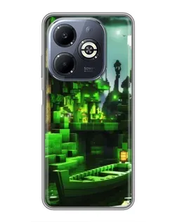 Чехол для Infinix Smart 8 Plus с картинкой «Minecraft лесной пейзаж» Чехол для Infinix Smart 8 Plus с картинкой «Minecraft лесной пейзаж»