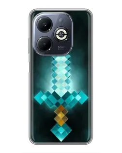 Чохол для Infinix Smart 8 Plus з картинкою «Алмазний меч неон»
