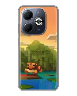 Чохол для Infinix Smart 8 Plus з картинкою «Майнкрафт захід сонця»