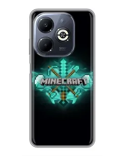 Чохол для Infinix Smart 8 Plus з картинкою «Minecraft Diamond лого»