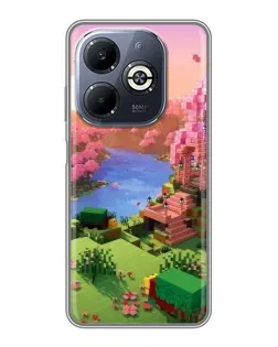 Чохол для Infinix Smart 8 Plus з картинкою «Рожеве дерево Minecraft»