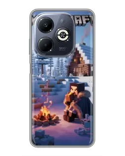 Чохол для Infinix Smart 8 Plus з картинкою «Зимовий Minecraft»