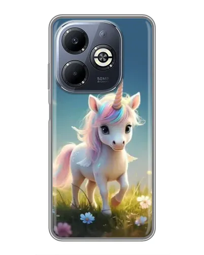 Чехол для Infinix Smart 8 Plus с картинкой «Единорог на поляне» Чехол для Infinix Smart 8 Plus с картинкой «Единорог на поляне»