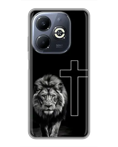 Чехол для Infinix Smart 8 Plus с картинкой «Лев и Крест»