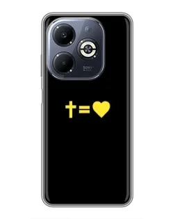 Чехол для Infinix Smart 8 Plus с картинкой «Сердце и Крест»