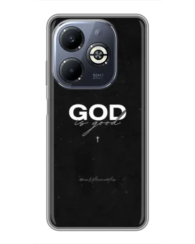 Чехол для Infinix Smart 8 Plus с картинкой «GOD — Бог над всем»