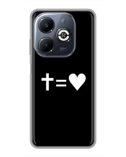 Чехол для Infinix Smart 8 Plus с картинкой «Крест и Сердце»
