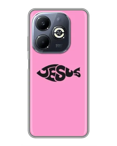 Чехол для Infinix Smart 8 Plus с картинкой «Розовый символ  Jesus»