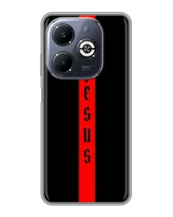 Чехол для Infinix Smart 8 Plus с картинкой «Красная линия веры»
