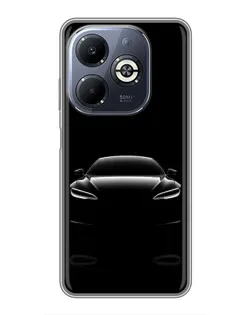 Чохол для Infinix Smart 8 Plus з картинкою «Силует Tesla Night»