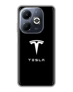 Чохол для Infinix Smart 8 Plus з картинкою «Tesla White Logo»