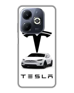 Чохол для Infinix Smart 8 Plus з картинкою «Tesla White Style»