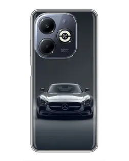 Чехол для Infinix Smart 8 Plus с картинкой «Mercedes на черном»