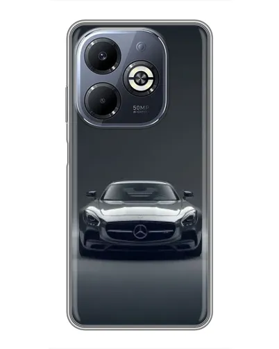 Чехол для Infinix Smart 8 Plus с картинкой «Mercedes на черном»
