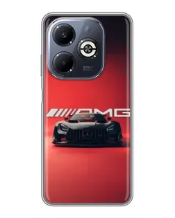 Чехол для Infinix Smart 8 Plus с картинкой «Mercedes AMG — красная линия»