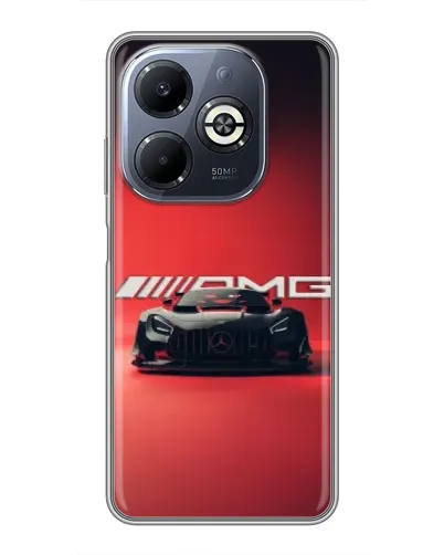 Чехол для Infinix Smart 8 Plus с картинкой «Mercedes AMG — красная линия»