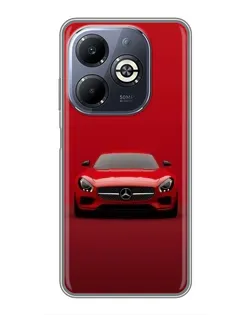 Чехол для Infinix Smart 8 Plus с картинкой «Красный Mercedes AMG»