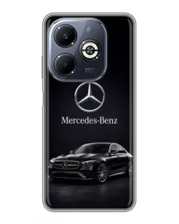 Чехол для Infinix Smart 8 Plus с картинкой «Mercedes — решетка радиатора»