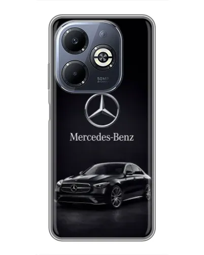 Чехол для Infinix Smart 8 Plus с картинкой «Mercedes — решетка радиатора»