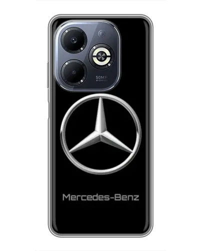 Чехол для Infinix Smart 8 Plus с картинкой «Mercedes Silver Logo»