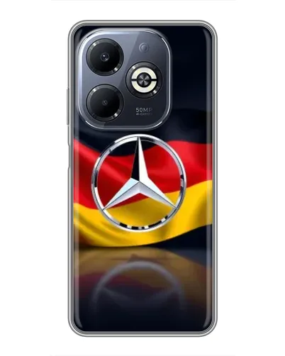 Чехол для Infinix Smart 8 Plus с картинкой «Mercedes — флаг Германии»