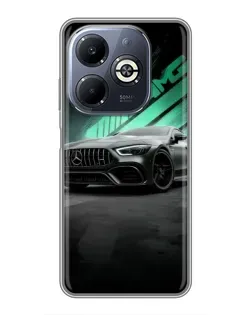 Чехол для Infinix Smart 8 Plus с картинкой «Темный Mercedes AMG»