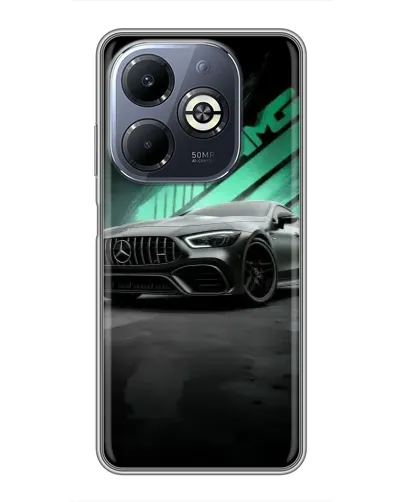 Чехол для Infinix Smart 8 Plus с картинкой «Темный Mercedes AMG»