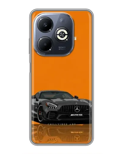 Чехол для Infinix Smart 8 Plus с картинкой «Оранжевый Mercedes AMG»