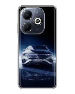 Чехол для Infinix Smart 8 Plus с картинкой «Ночной Mercedes EQ»