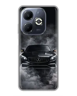 Чехол для Infinix Smart 8 Plus с картинкой «Mercedes в дыму»