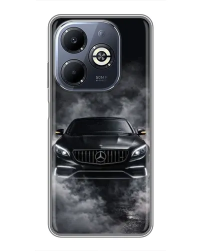 Чехол для Infinix Smart 8 Plus с картинкой «Mercedes в дыму»